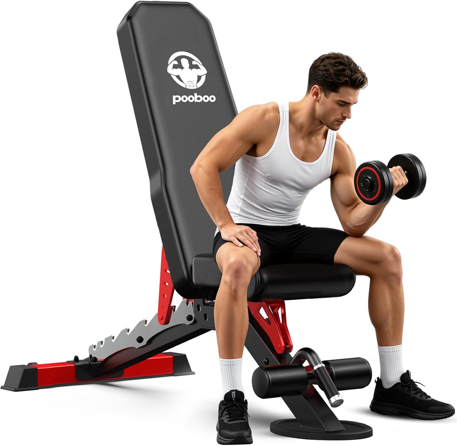 Home Gym Weights - Verstelbare gewichtsbank, 1500 LBS FID-bank, zwaarbelastbaar