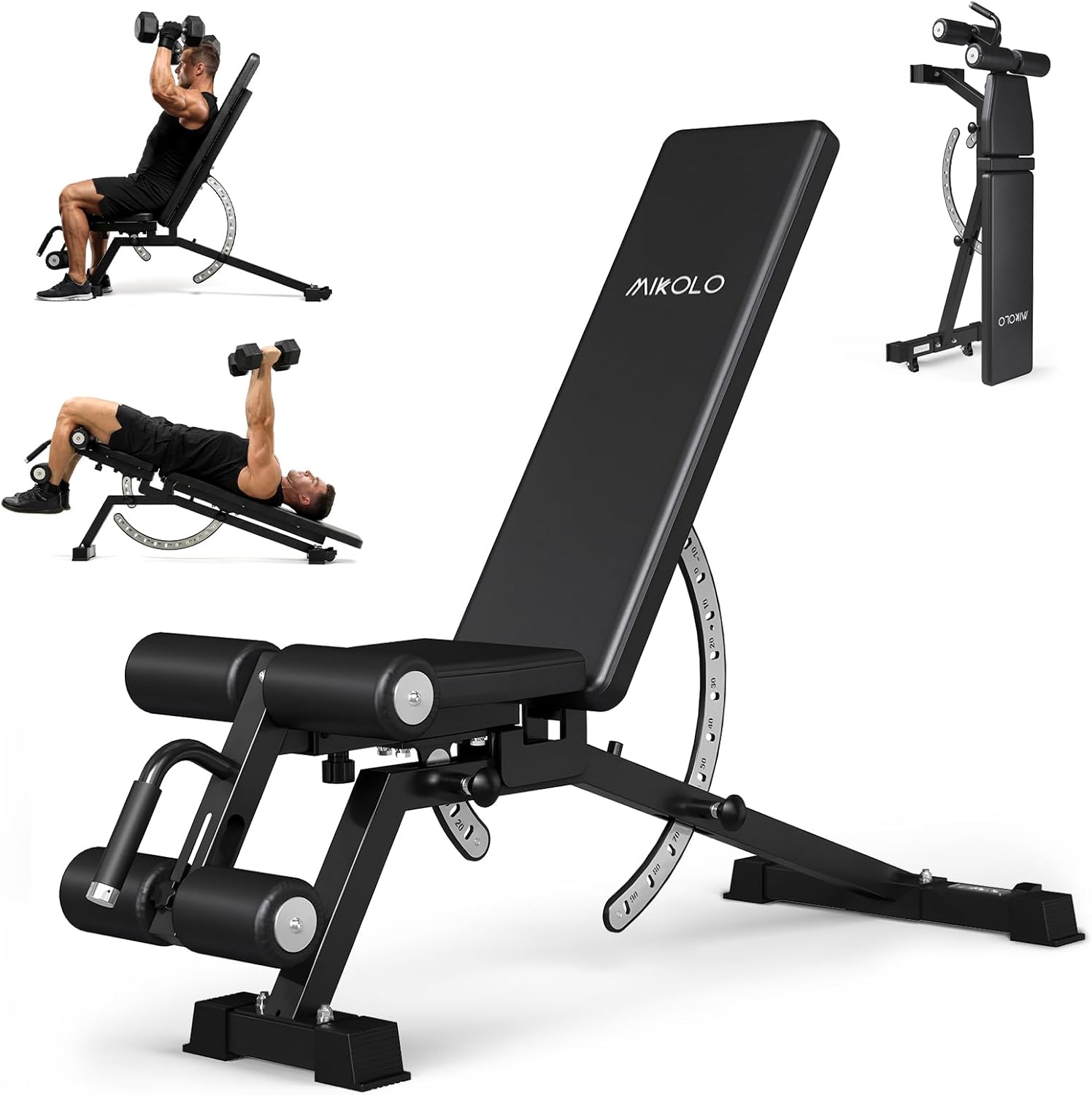 Home Gym Weights - Homegym Gewichtsbank - Staal, Zwart, 1200LB