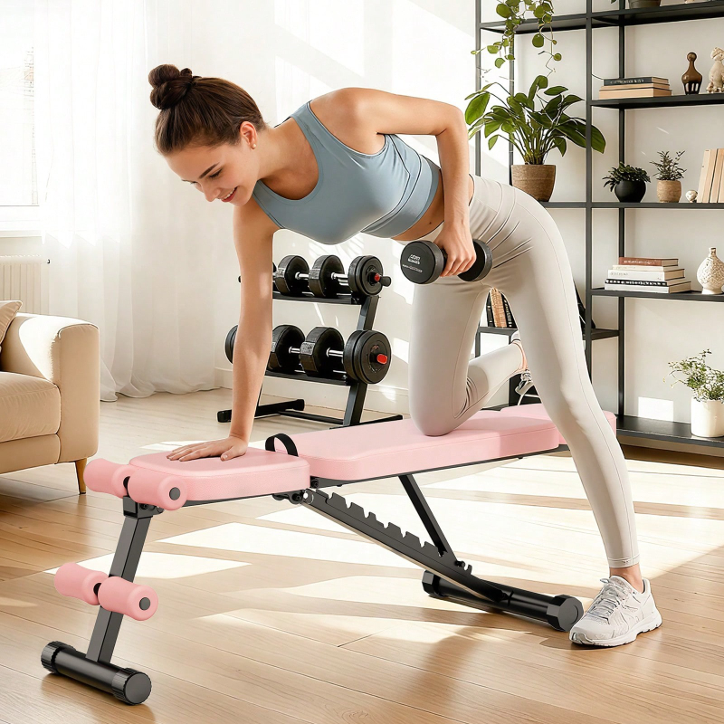 Home Gym Weights - 9-standen verstelbare gewichtsbank, opvouwbaar, voor thuisgym,
