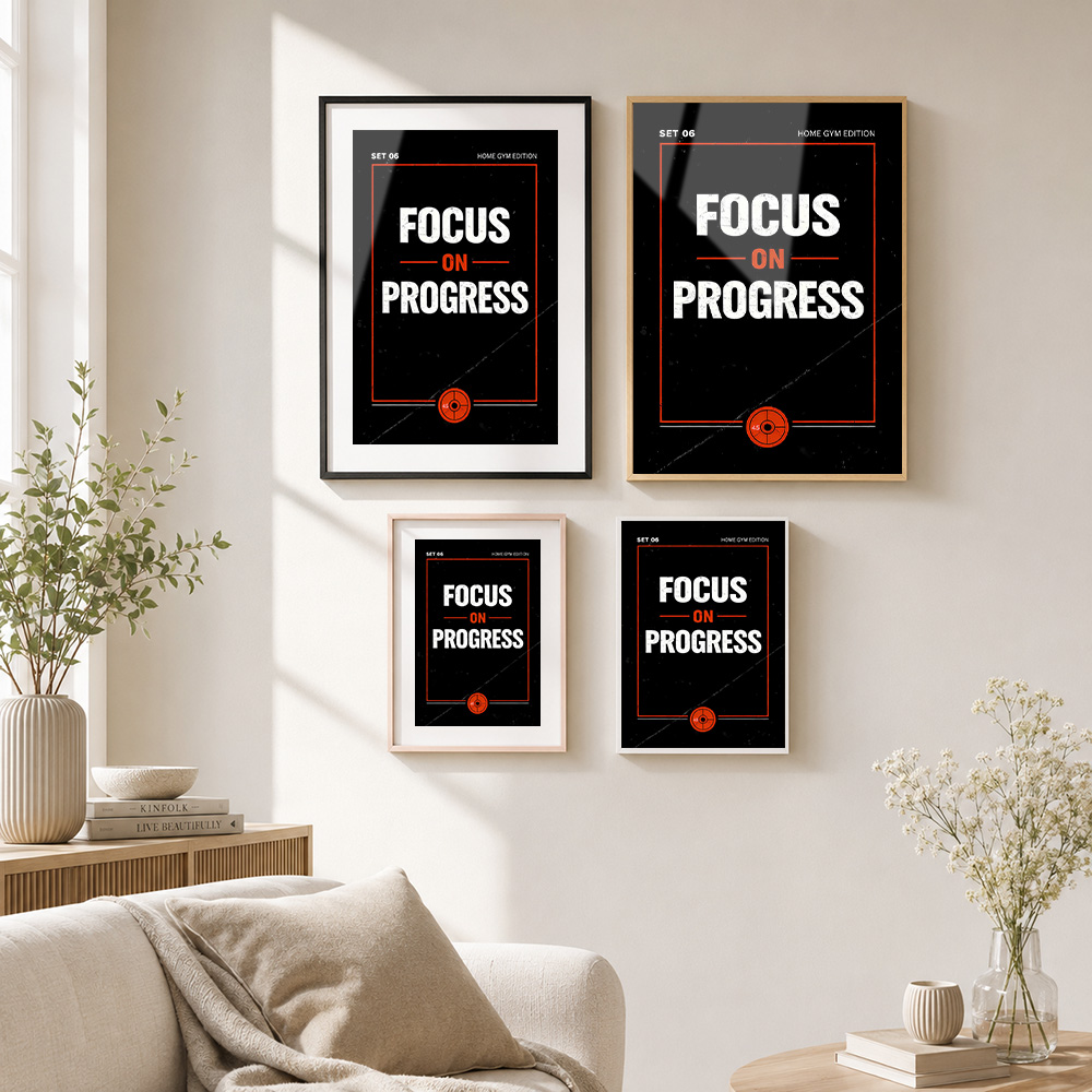Focus op vooruitgang Gym Motiv - Home Gym On Wall recensie en prijs