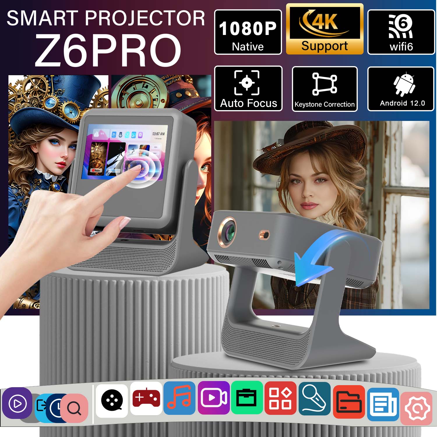 Draagbare sportprojector Auto  - Home Gym Video recensie en prijs