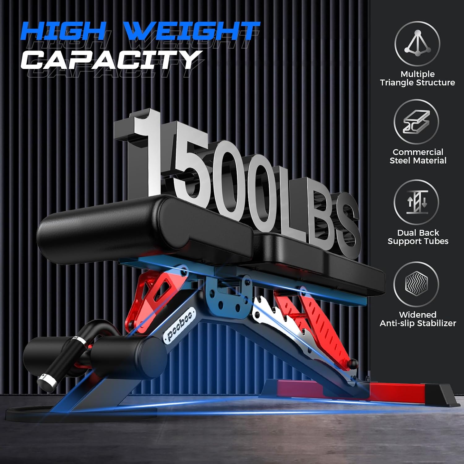 Verstelbare gewichtsbank, 1500 - Home Gym Weights recensie en prijs