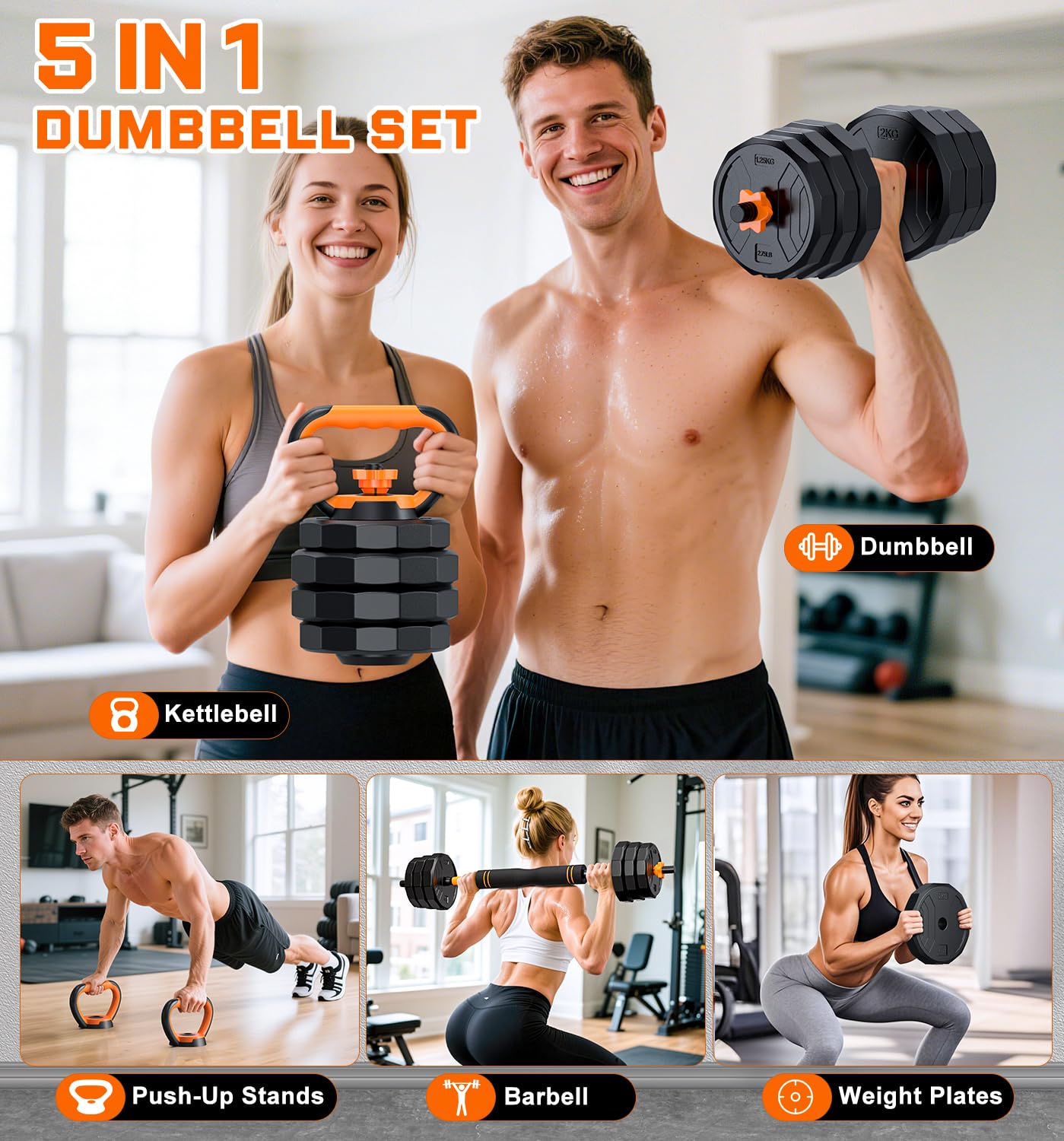 5-in-1 verstelbare dumbbell 33 - Home Gym Used recensie en prijs