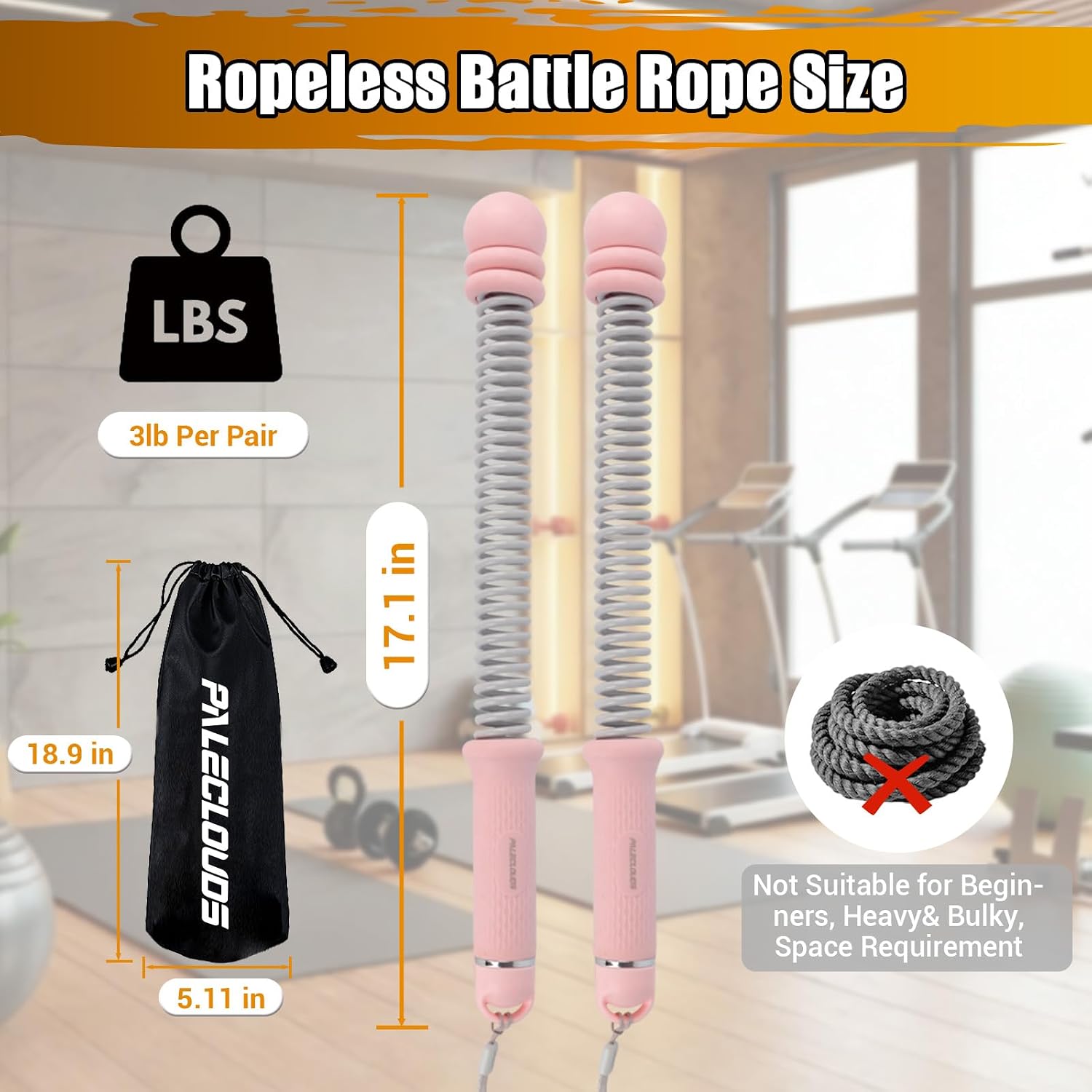 Draagbare touwloze battle rope - Home Gym Weights recensie en prijs
