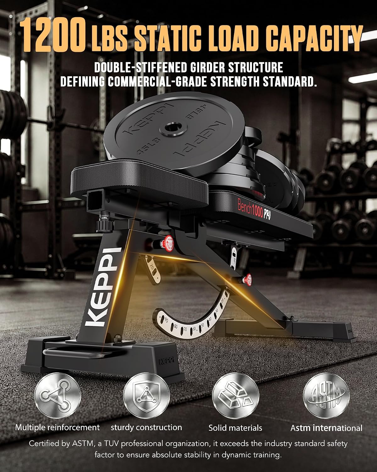 Verstelbare gewichtsbank 1200L - Home Gym Weights recensie en prijs