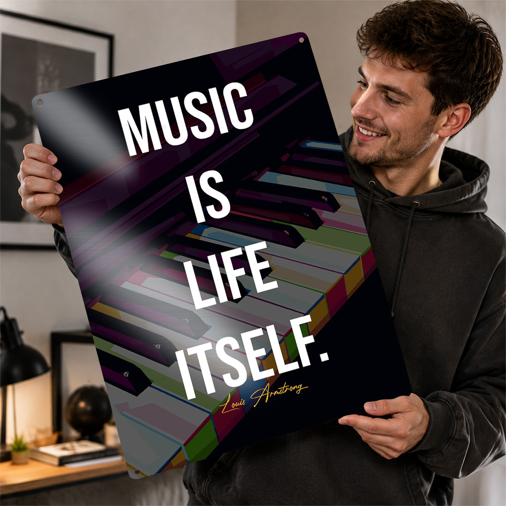 Piano Quotes Metal Poster Quot - Home Gym Quotes recensie en prijs